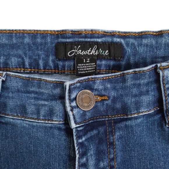 Hawthorne‎ Women's Distressed Step Hem Skinny Ankle Jeans Size 12 - Picture 5 of 9